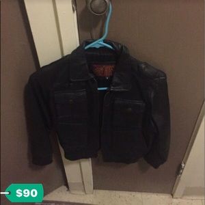 Kids leather jacket size 6.